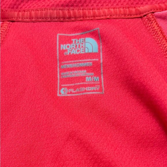 Men’s The North Face Red Long Sleeve 1/2 Zip Up Med Endirance Challenge - Picture 4 of 6
